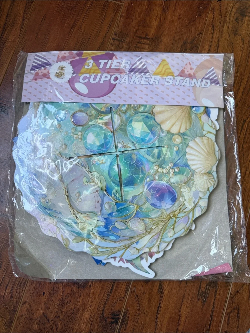 NWT Mermaid 3 Tier Cupcake Stand Party Decorations